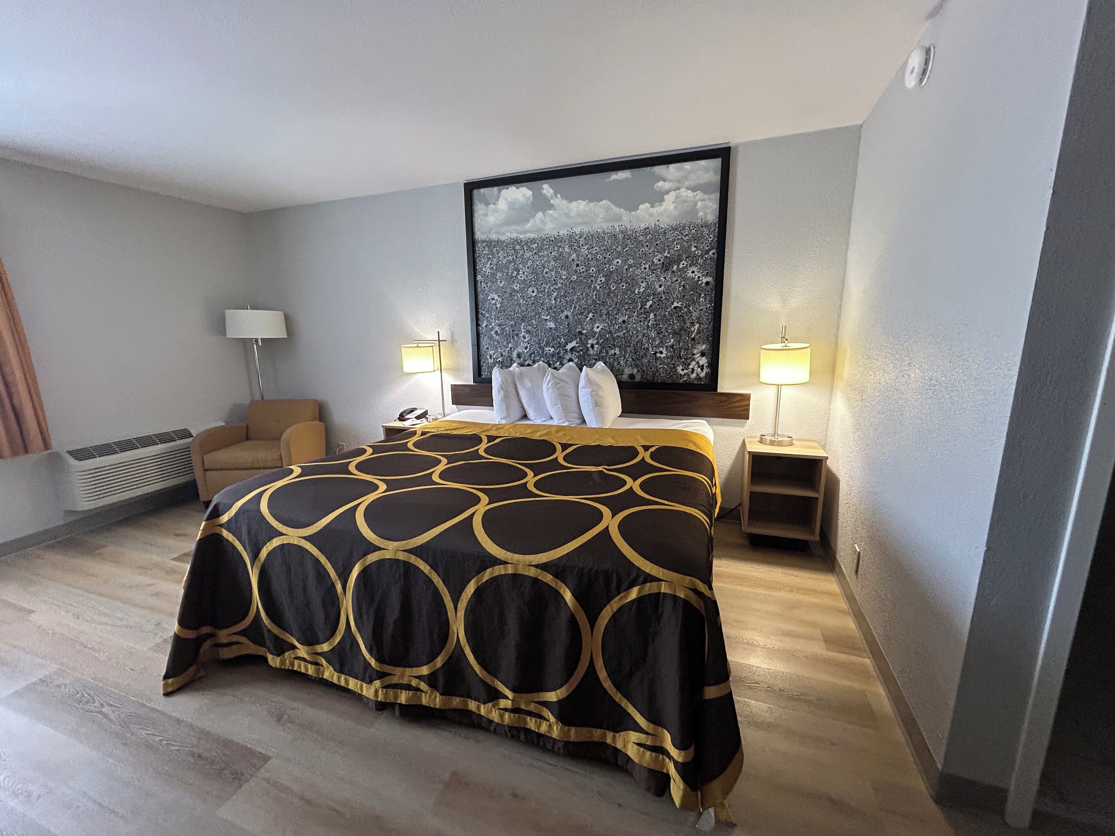 Standaard kamer, 1 kingsize bed | Een bureau, een strijkplank/strijkijzer, gratis wifi, beddengoed