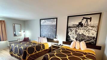 Standardværelse - 2 queensize-senge | Skrivebord, strygejern/strygebræt, gratis Wi-Fi, sengetøj