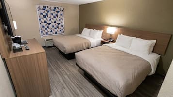Standard Room, 2 Queen Beds, Non Smoking | Desk, iron/ironing board (on request), cribs (free), WiFi (free)