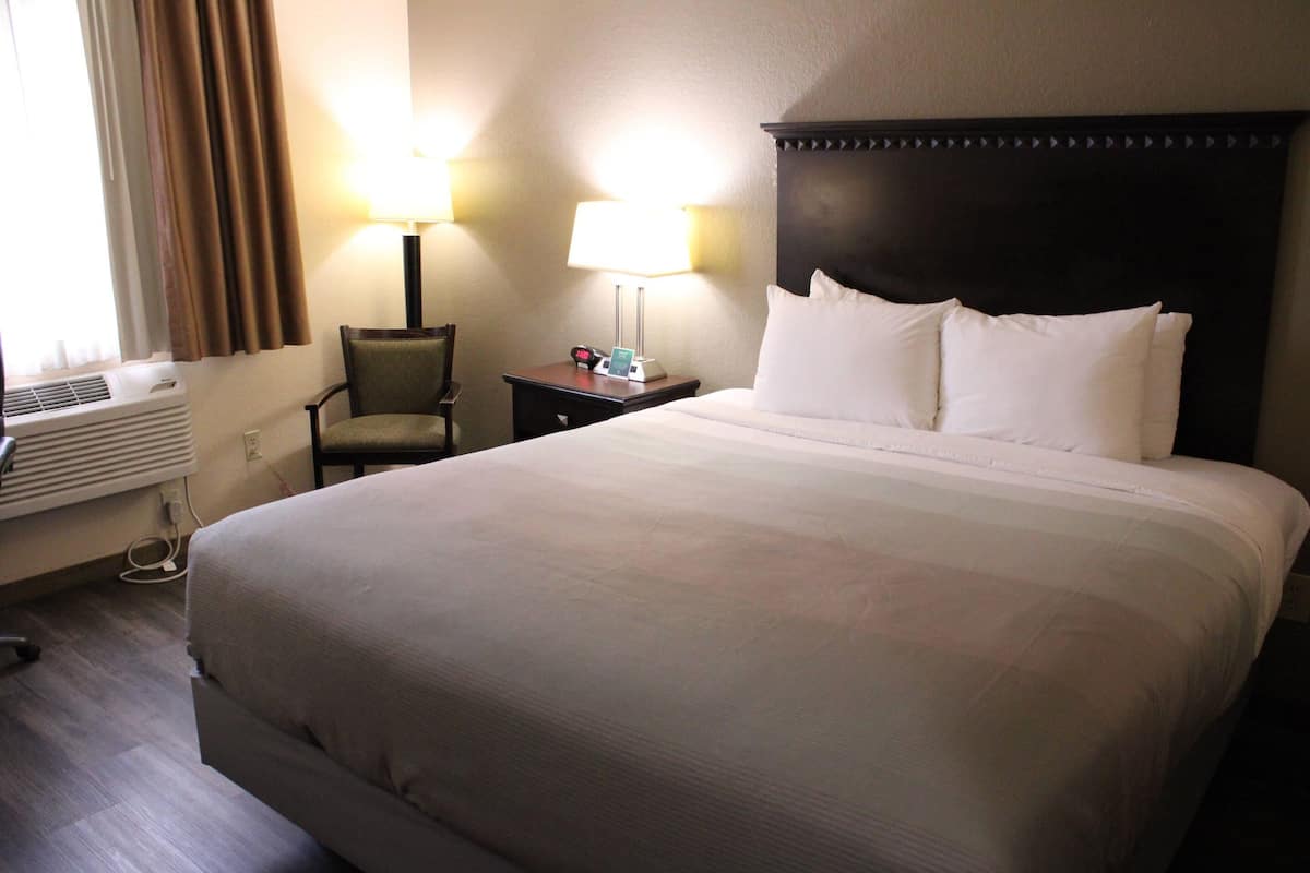 Desk, laptop workspace, free WiFi, bed sheets