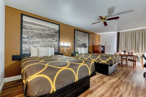 Room, 2 Queen Beds, Non Smoking | Premium bedding, desk, blackout curtains, iron/ironing board