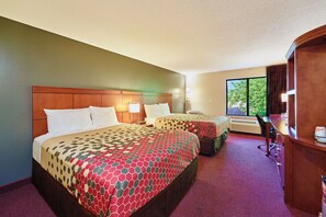 Standard Room, 2 Queen Beds, Non Smoking | Desk, iron/ironing board, free WiFi, bed sheets