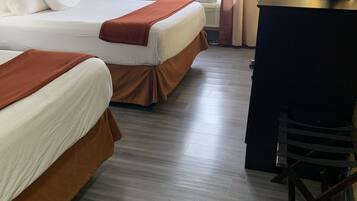 Standard Room, 2 Queen Beds | Desk, blackout drapes, iron/ironing board, free WiFi