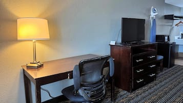 Desk, blackout curtains, iron/ironing board, free cots/infant beds