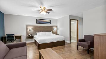 Room, 1 King Bed, Non Smoking (Efficiency) | Desk, rollaway beds, free WiFi, bed sheets