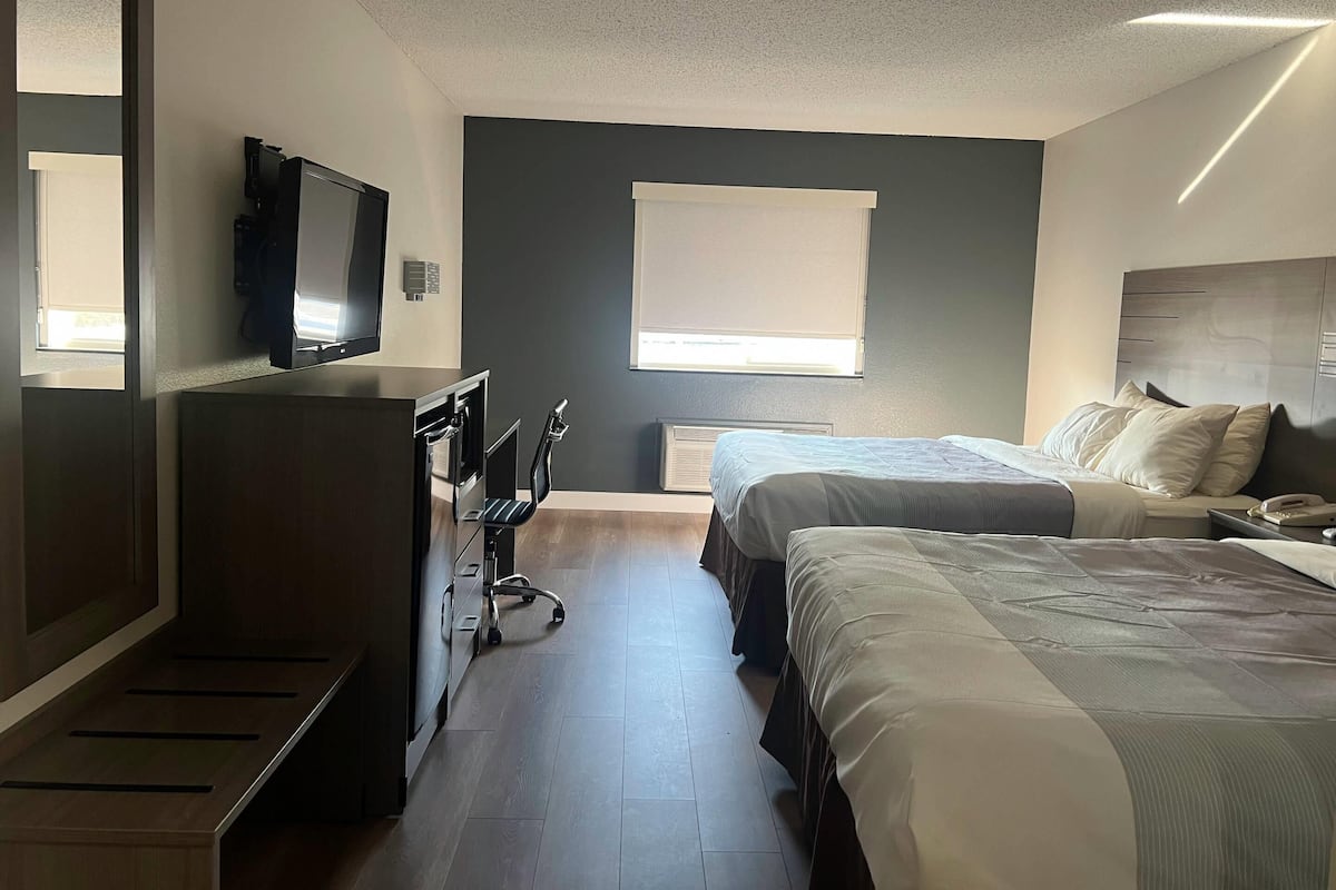 Standard Room, 2 Queen Beds, Non Smoking | Desk, rollaway beds, free WiFi, bed sheets