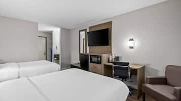 Standard Room, 2 Double Beds, Non Smoking | Desk, rollaway beds, free WiFi, bed sheets