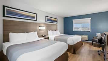 Standard Room, 2 Queen Beds, Non Smoking | Desk, rollaway beds, free WiFi, bed sheets