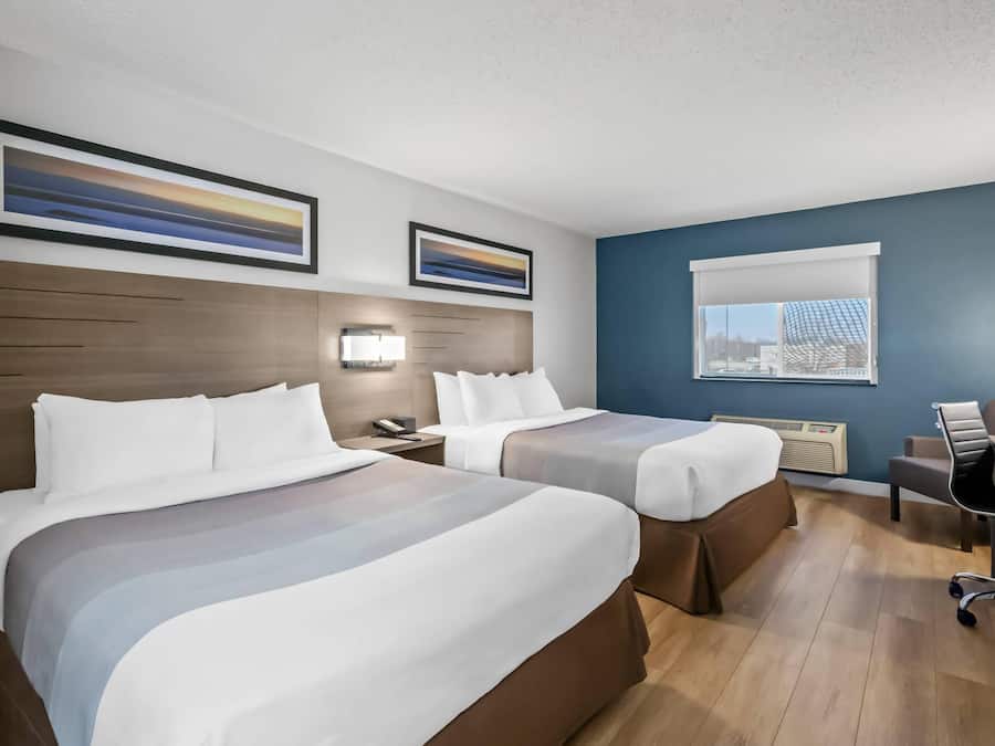 Standard Room, 2 Queen Beds, Non Smoking | Desk, rollaway beds, free WiFi, bed sheets