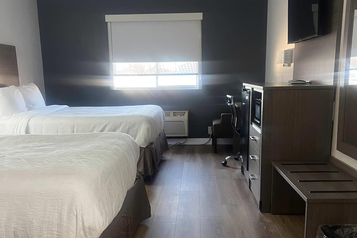 Standard Room, 2 Double Beds, Non Smoking | Desk, rollaway beds, free WiFi, bed sheets