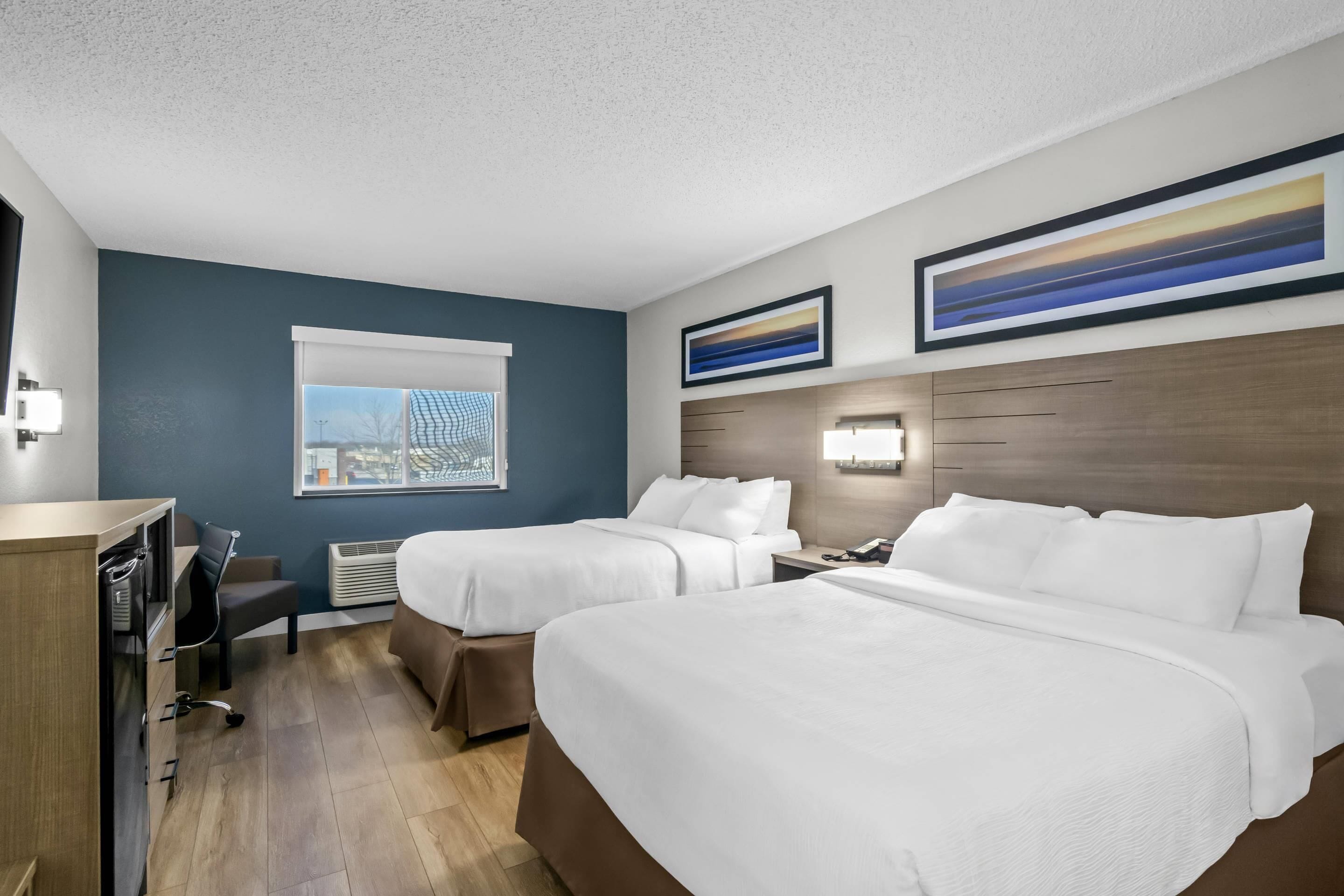 Standard Room, 2 Double Beds, Non Smoking | Desk, rollaway beds, free WiFi, bed sheets