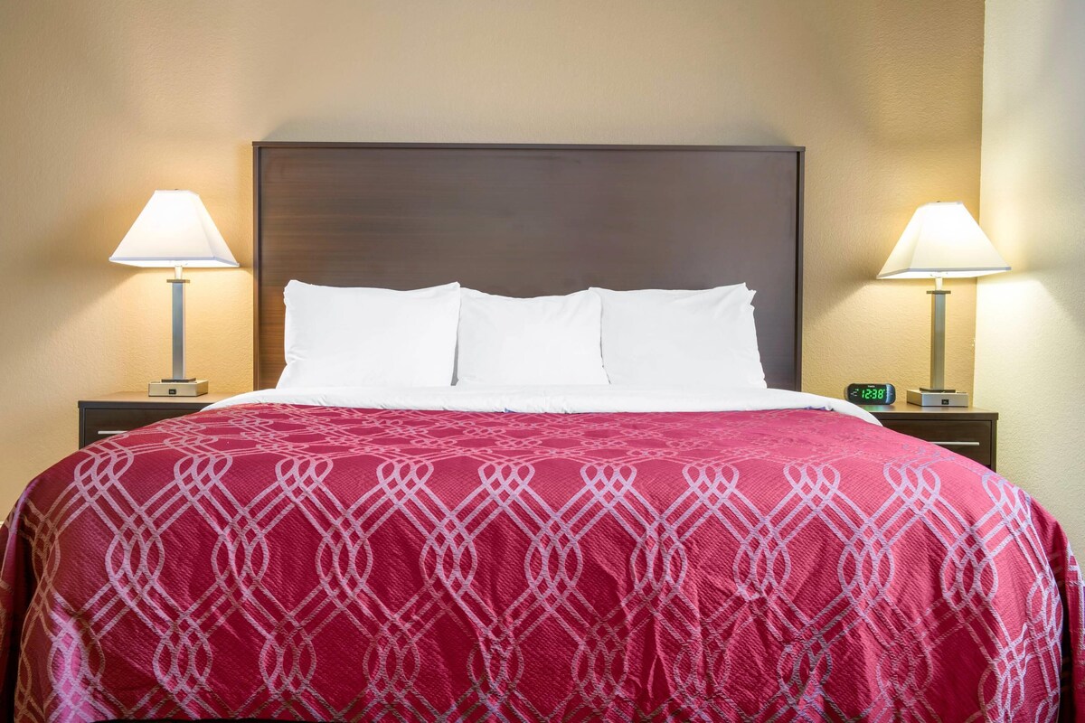 Suite, 1 King Bed, Non Smoking | Premium bedding, desk, iron/ironing board, free WiFi