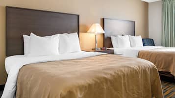 Standard Room, 2 Queen Beds, Non Smoking | Premium bedding, desk, iron/ironing board, free WiFi