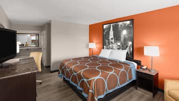 Room, 1 King Bed, Accessible, Non Smoking (Walk-In Shower) | Free WiFi, bed sheets