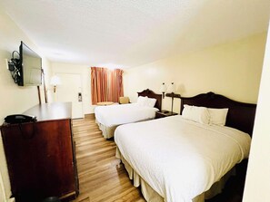 Standard Room, 2 Queen Beds | Desk, iron/ironing board, free cribs/infant beds, free rollaway beds