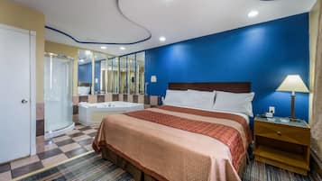 Premium Room, 1 King Bed, Smoking | 1 bedroom, desk, iron/ironing board, free WiFi