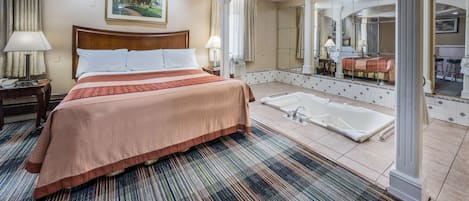 Suite, 1 King Bed, Hot Tub | 1 bedroom, desk, iron/ironing board, free WiFi