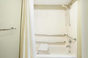 Standard Room, 1 King Bed, Accessible, Non Smoking | Accessible bathroom