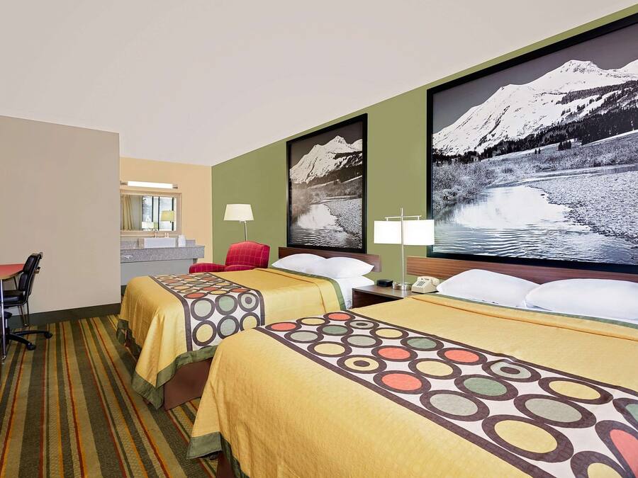 Room, 2 Double Beds, Non Smoking | Desk, laptop workspace, free cots/infant beds, free WiFi