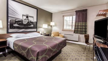 Desk, blackout drapes, iron/ironing board, free WiFi