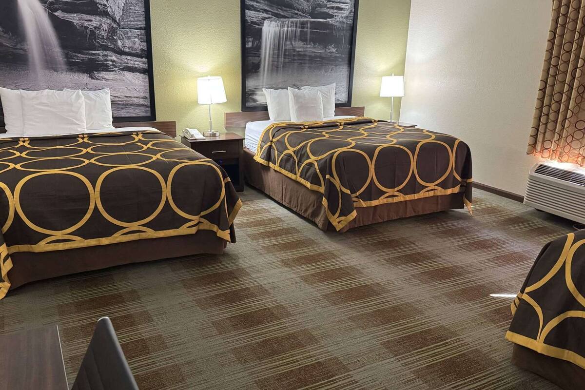 Desk, blackout curtains, cots/infant beds, rollaway beds