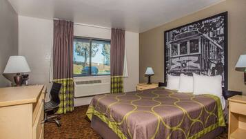 Pillow-top beds, desk, laptop workspace, soundproofing