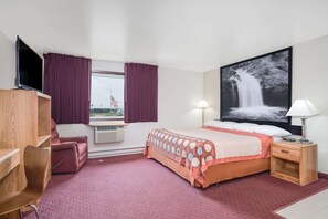 Desk, free WiFi, bed sheets