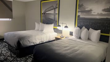 Room, 2 Double Beds, Non Smoking | Pillowtop beds, desk, blackout drapes, free cribs/infant beds