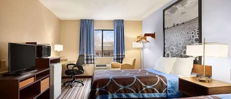 In-room safe, desk, laptop workspace, iron/ironing board