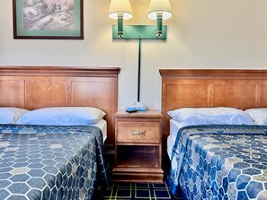 Deluxe Room, 2 Queen Beds | Soundproofing, free WiFi, bed sheets, alarm clocks