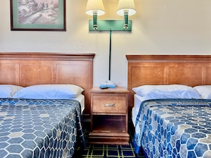 Deluxe Room, 2 Queen Beds | Soundproofing, free WiFi, bed sheets, alarm clocks