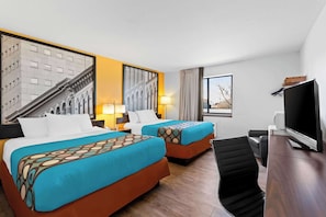 Room, 2 Queen Beds, Accessible, Non Smoking (Mobility Accessible) | Premium bedding, desk, laptop workspace, blackout curtains
