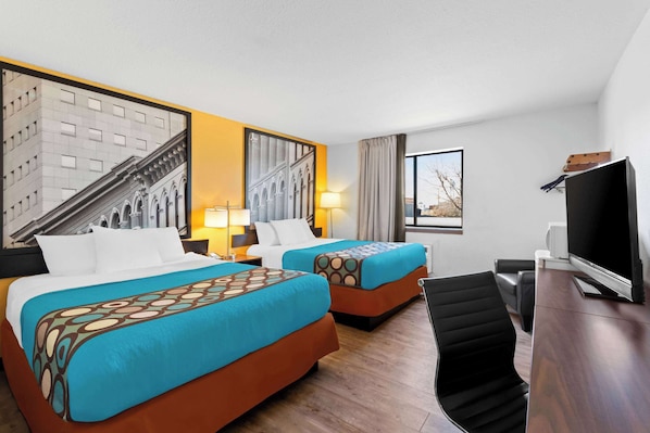 Chambre, 2 grands lits, accessible aux personnes à mobilité réduite (Mobility Accessible) | Literie de qualité supérieure, bureau