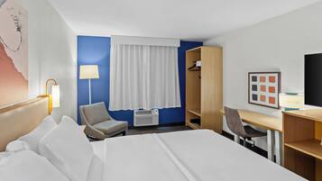 Desk, iron/ironing board (on request), WiFi (free), bed sheets