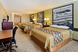 Room, Multiple Beds, Non Smoking | Desk, free cribs/infant beds, rollaway beds, free WiFi - Super 8 by Wyndham Rochelle (Rochelle)