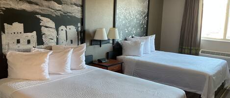 Standard Room, 2 Queen Beds | Desk, laptop workspace, cribs/infant beds, rollaway beds