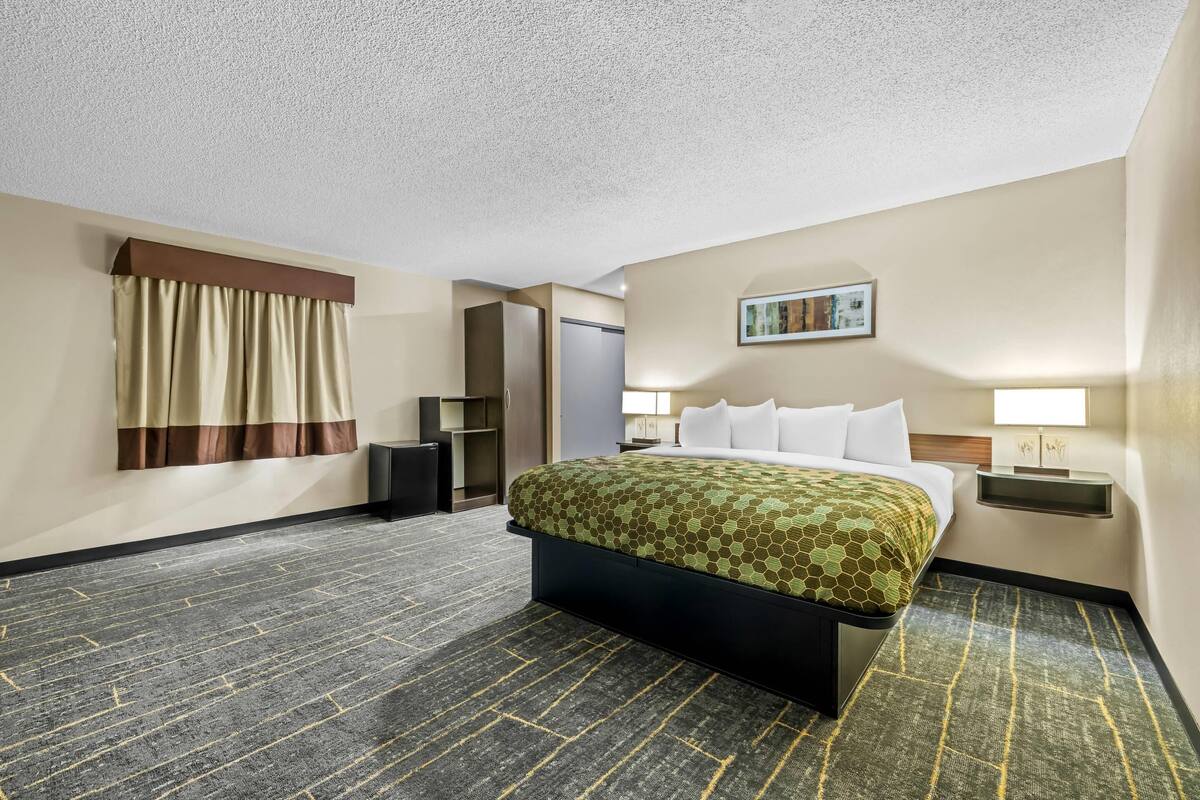 Chambre, 1 grand lit, accessible aux personnes à mobilité réduite, non-fumeur