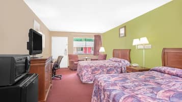 Room, 2 Double Beds, Smoking, Refrigerator & Microwave
