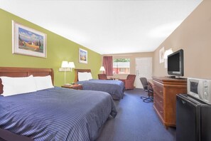 Room, 2 Double Beds, Non Smoking, Refrigerator & Microwave | 1 bedroom, Frette Italian sheets, in-room safe, iron/ironing board