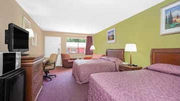 Room, 2 Double Beds, Smoking, Refrigerator & Microwave | 1 bedroom, Frette Italian sheets, in-room safe, desk