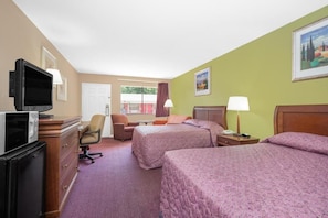 Room, 2 Double Beds, Smoking, Refrigerator & Microwave | 1 bedroom, Frette Italian sheets, in-room safe, desk