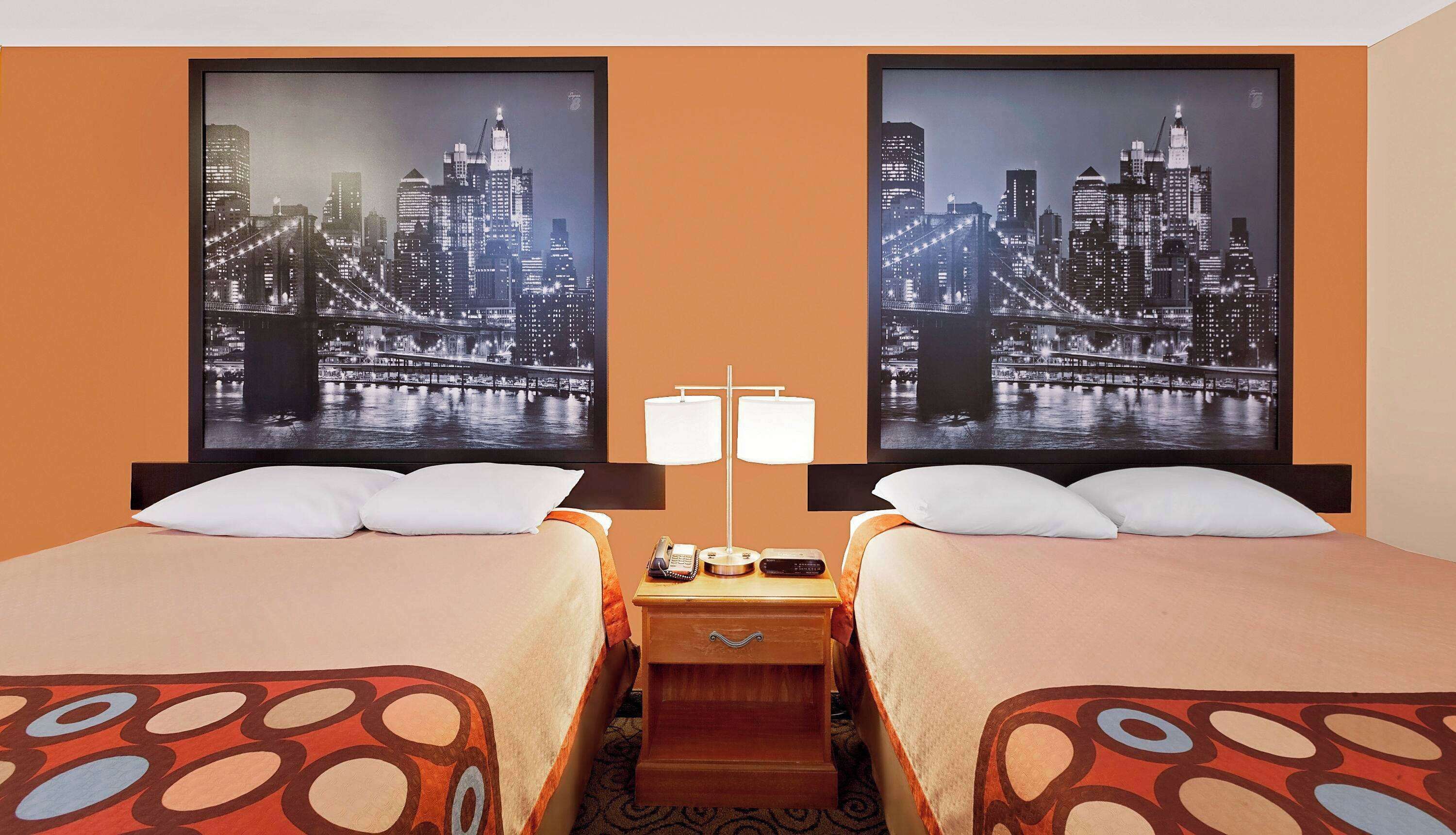 Desk, laptop workspace, iron/ironing board, rollaway beds