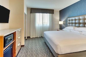 Suite, 1 King Bed, Accessible, Refrigerator & Microwave (2 Rooms, Board Room Table, Roll in) | Desk, blackout drapes, iron/ironing board, free cribs/infant beds