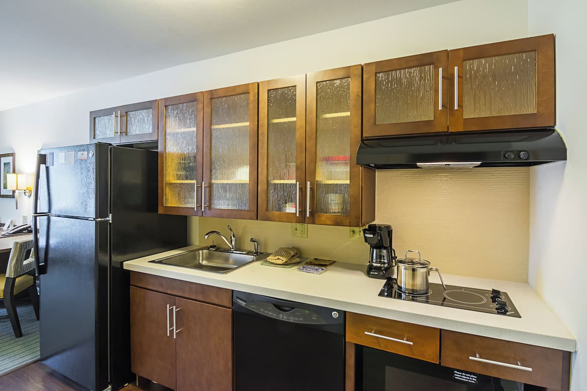 1 bedroom, desk, laptop workspace, iron/ironing board