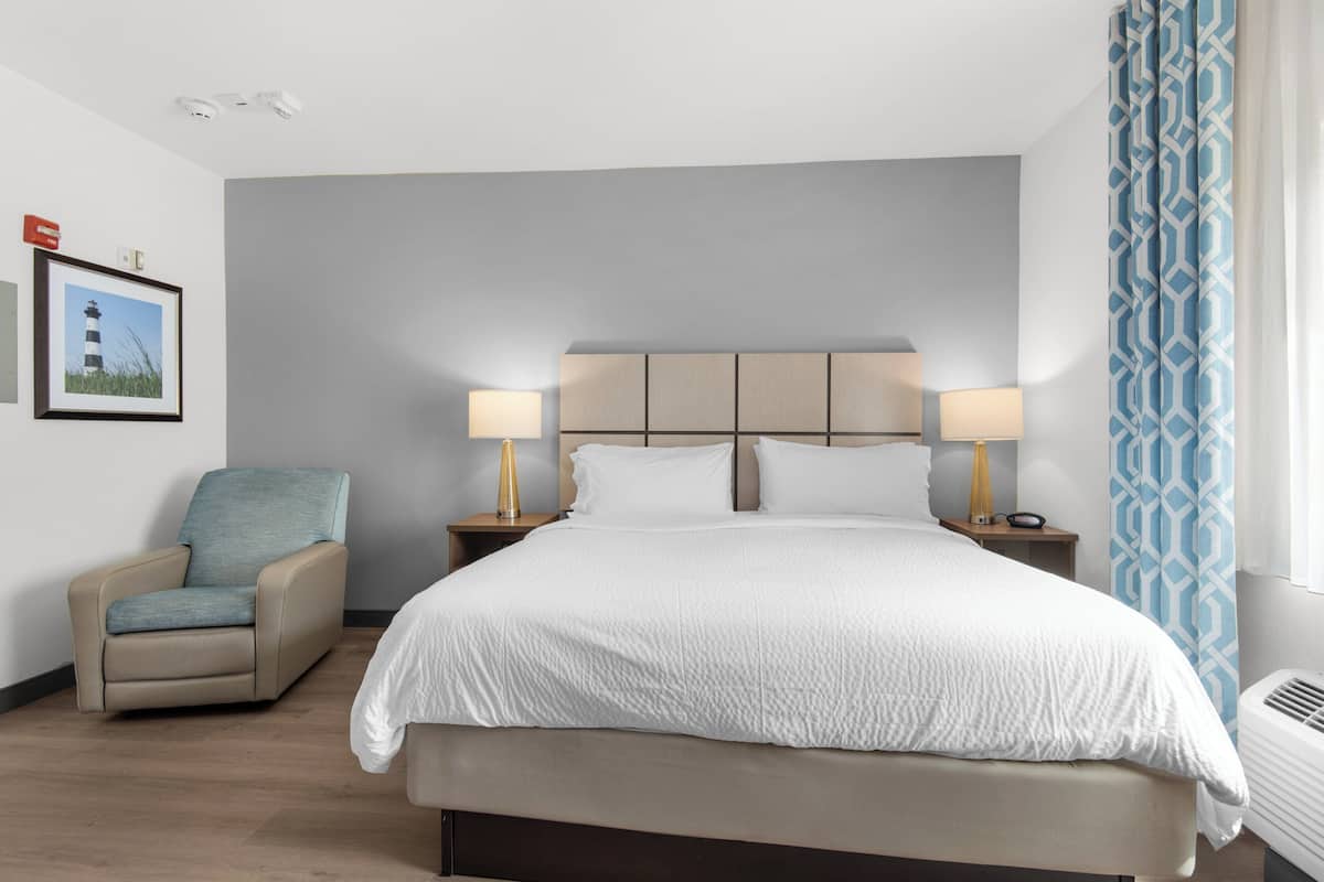1 dormitorio, escritorio, espacio para trabajar con un portátil