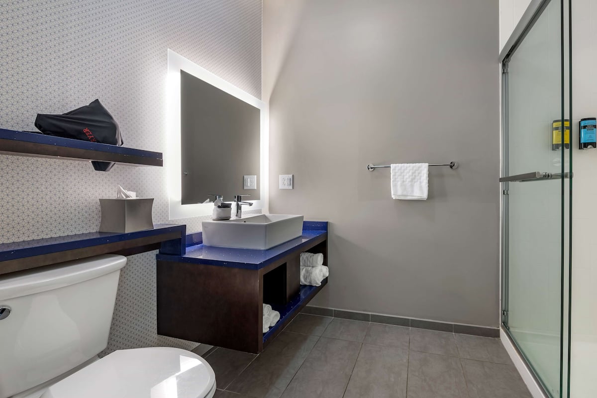 shower, rainfall showerhead, eco-friendly toiletries, hair dryer