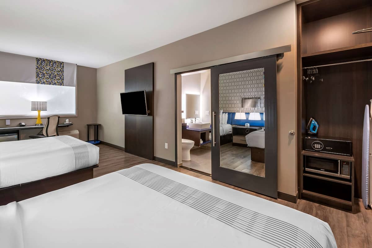 standard room, 2 queen beds, accessible, non smoking (walk-in shower) | 1 bedroom, premium bedding, memory-foam beds, laptop workspace