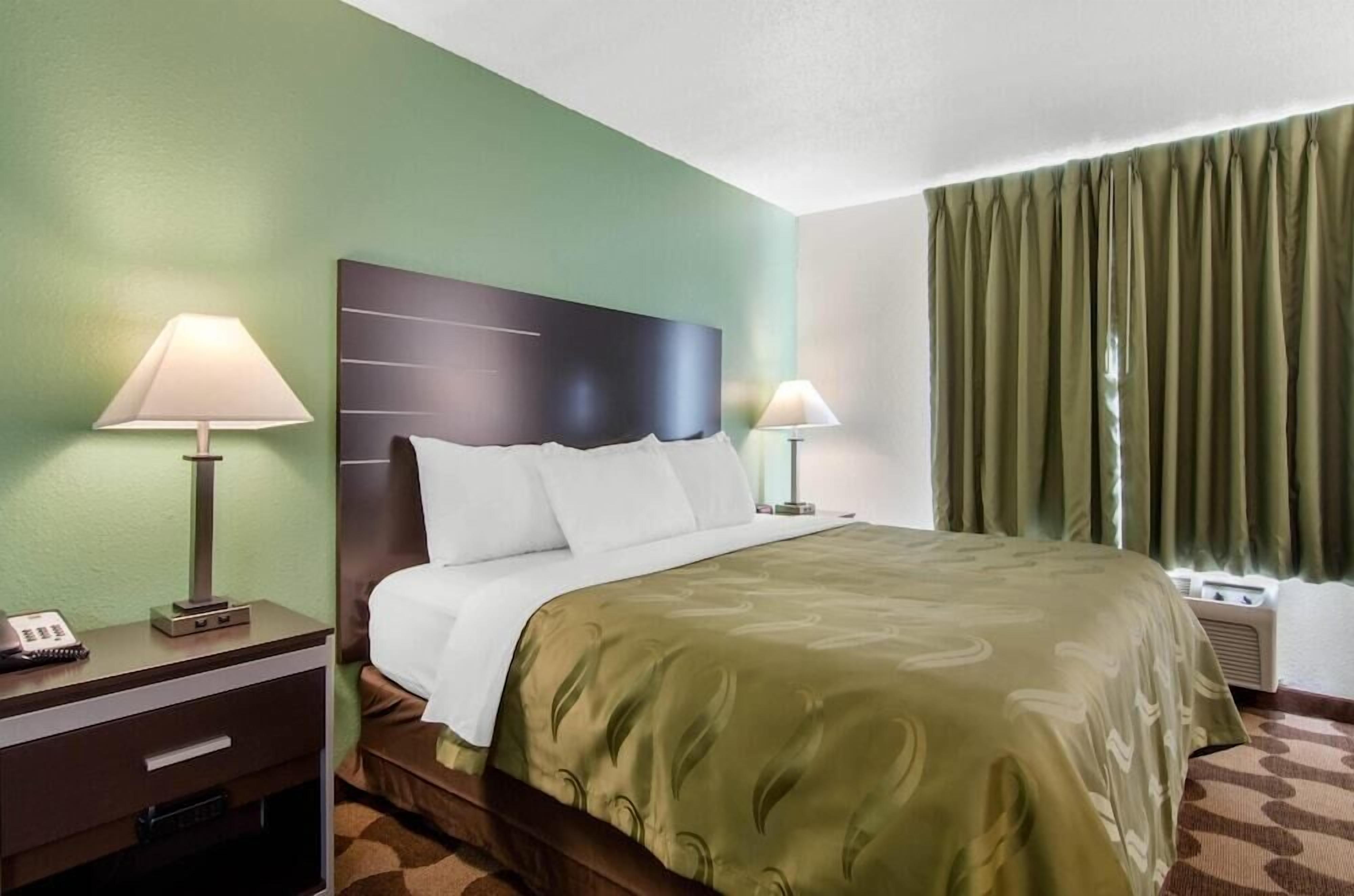 Desk, free WiFi, bed sheets, alarm clocks