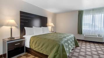 Desk, free WiFi, bed sheets, alarm clocks