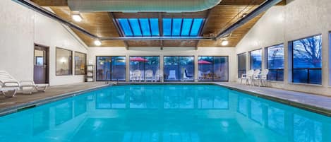 Indoor pool, open 6 AM to 10 PM, sun loungers